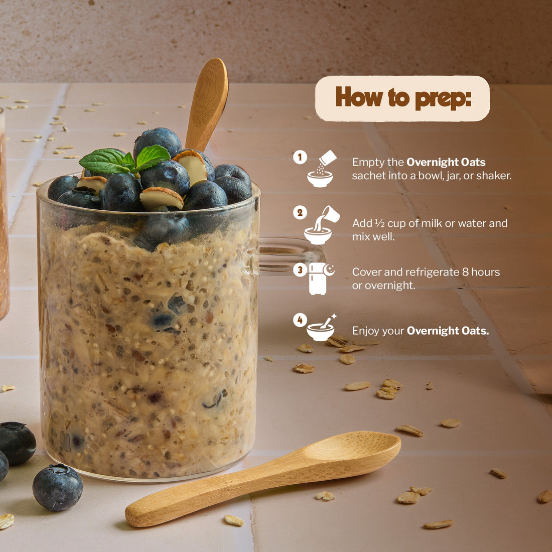 Overnight Oats Vanilla Blueberry Protein - 5 pack