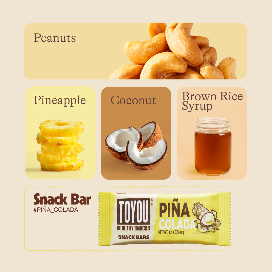 Piña Colada Snack Bar - 12 bars