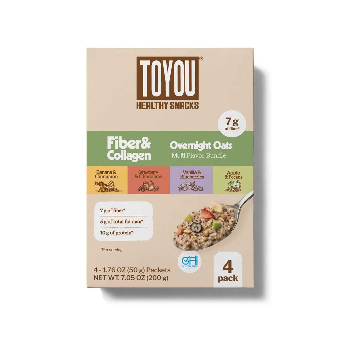 Overnight Oats Fiber & Collagen Variety Pack - 4 pack