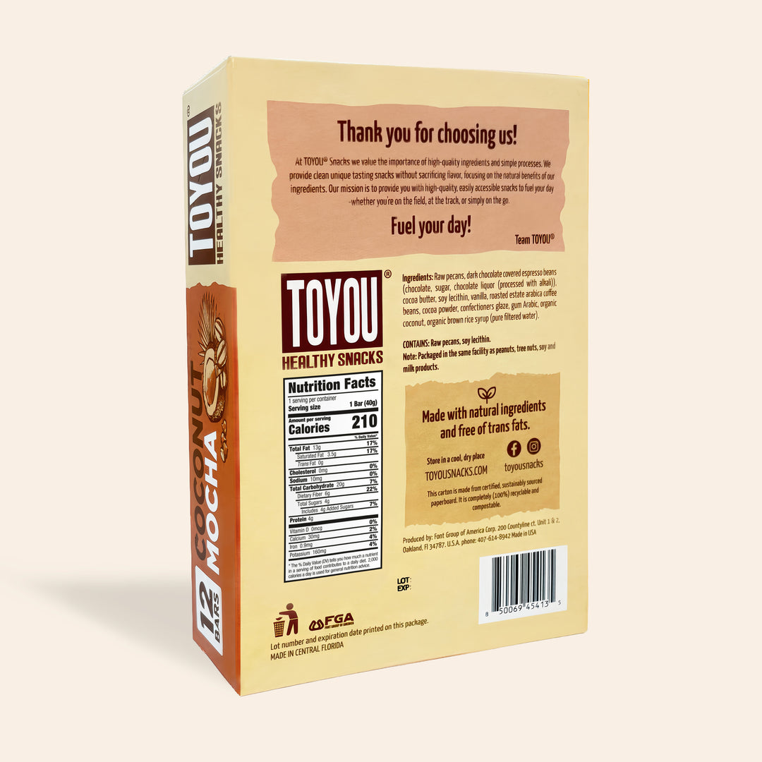 Coconut Mocha Snack Bar - 12 bars