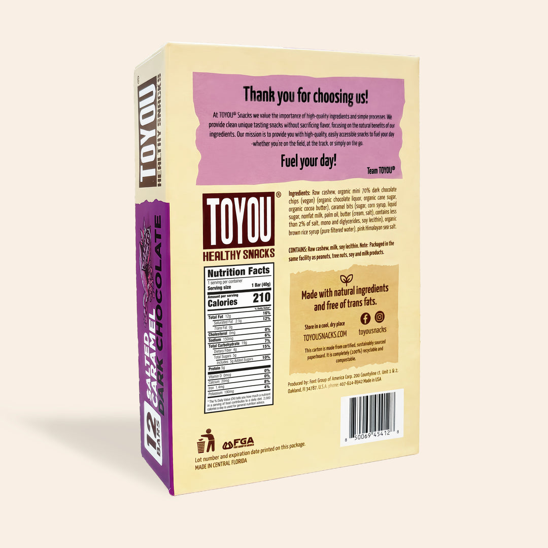 Dark Chocolate Salted Caramel Snack Bar - 12 bars