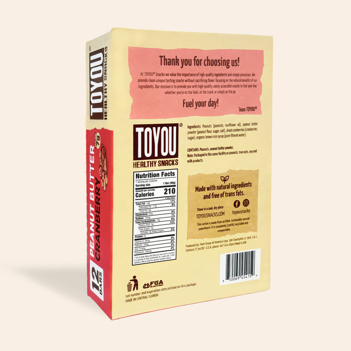 Peanut Butter Cranberry Snack Bar - 12 bars