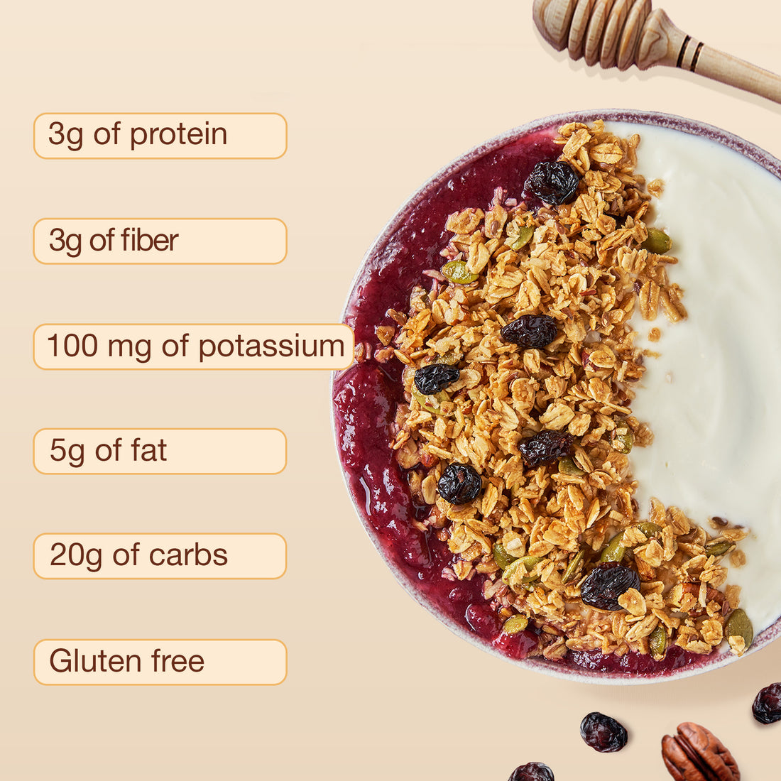 Oatmeal Raisin Crumble Granola 12oz Gluten free