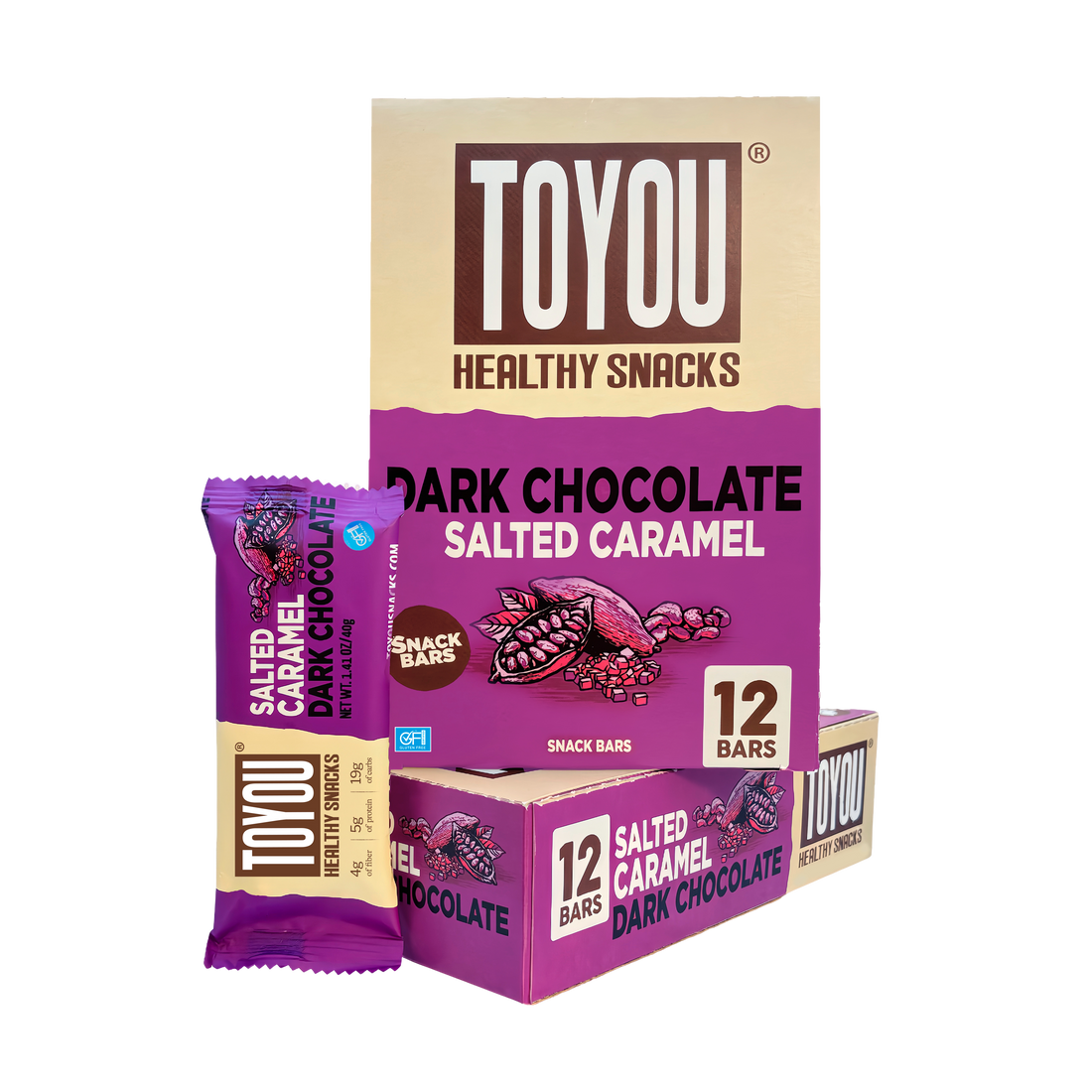 Dark Chocolate Salted Caramel Snack Bar - 12 bars