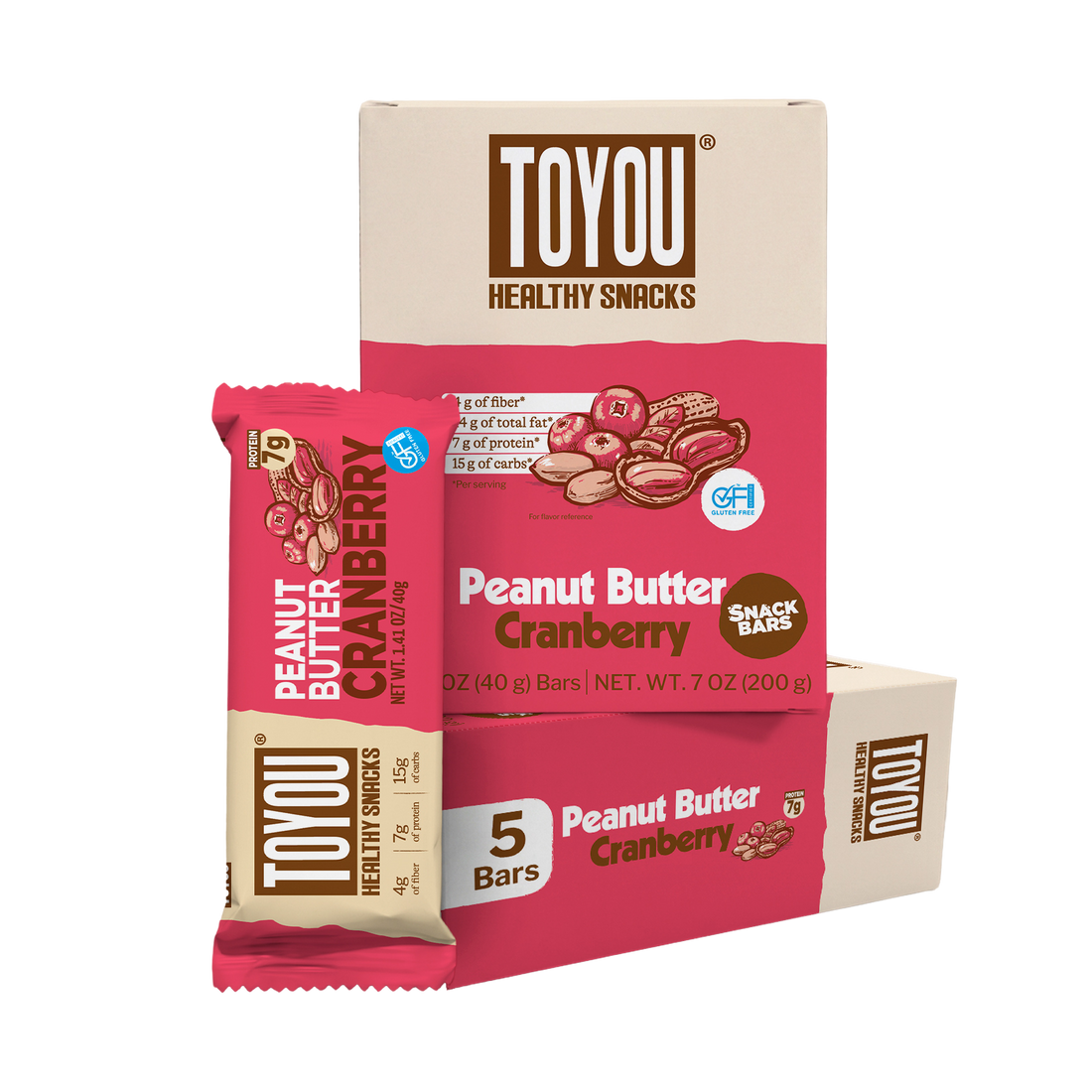 Peanut Butter Cranberry Snack Bar - 5 bars