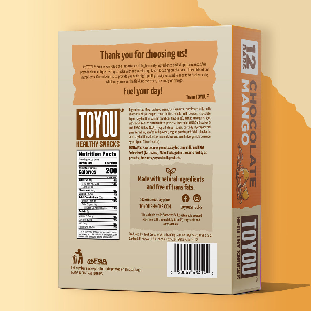 Chocolate Mango Snack Bar - 12 bars