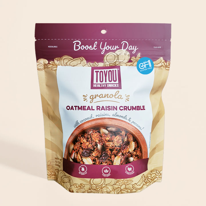 Oatmeal Raisin Crumble Granola 12oz Gluten free