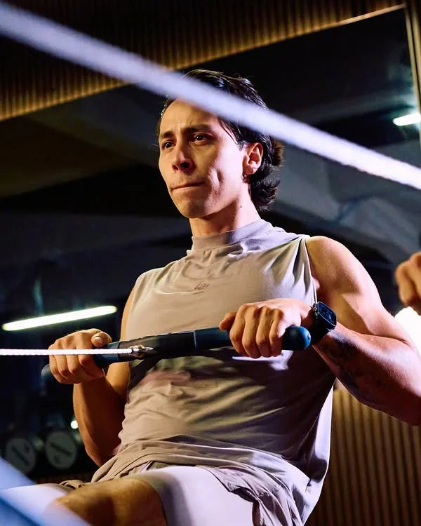 An athlete working out in a gym